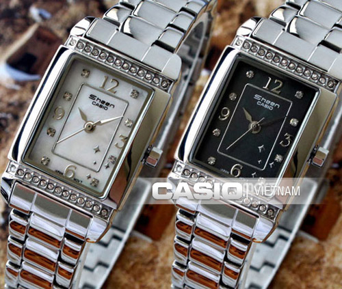 Đồng hồ Casio Sheen SHN-4016D-7ADS Mặt đính đá pha lê sáng bóng